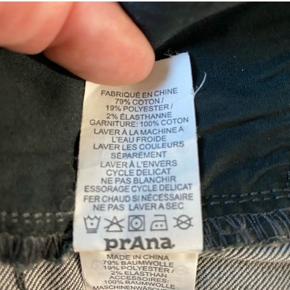 Prana Womens Kara Herringbone Pattern Gray Mid Rise Pants Jeans Size 8 Skinny - Picture 10 of 13